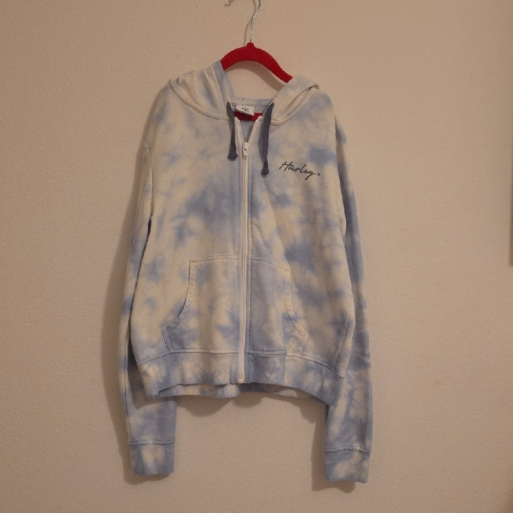 Hurley Sky and Cream Tie-Dye Hoodie